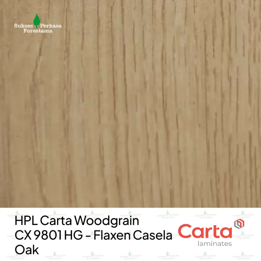 HPL Carta Woodgrain CX 9801 HG - Flaxen Casela Oak