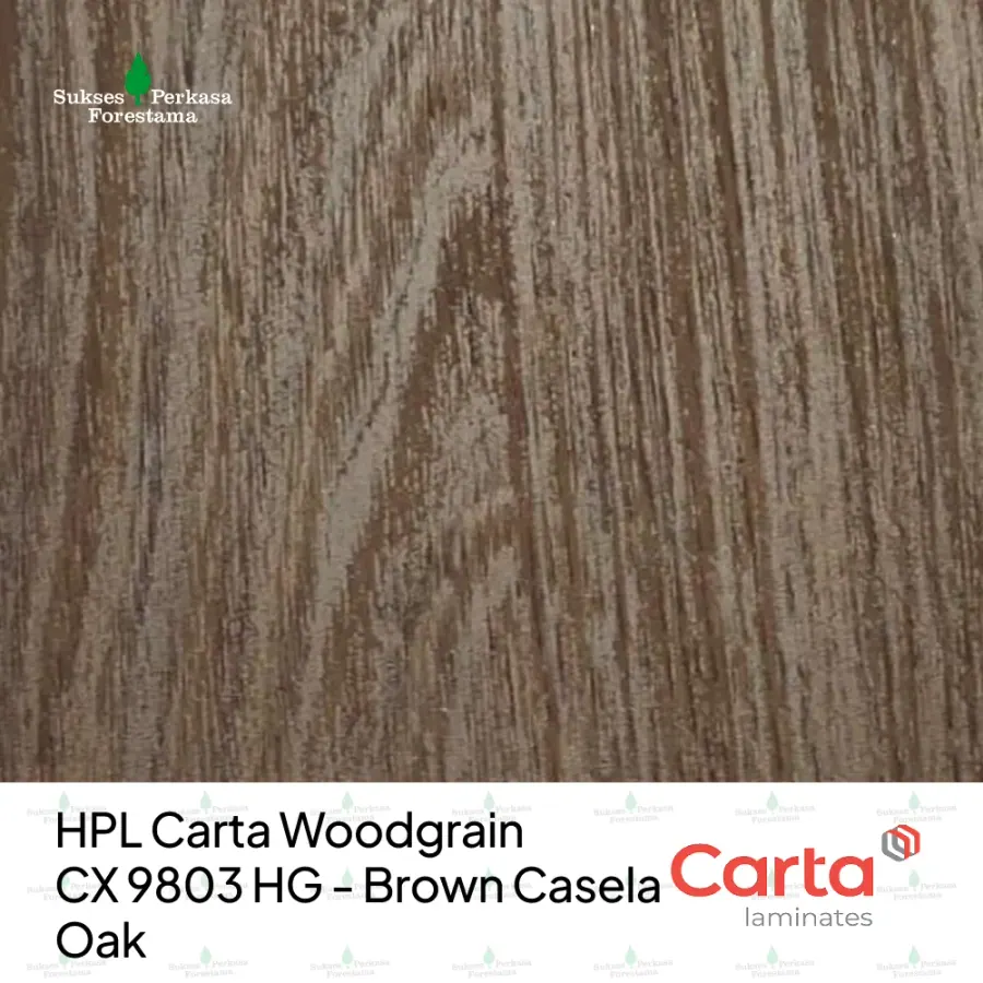 HPL Carta Woodgrain CX 9803 HG - Brown Casela Oak