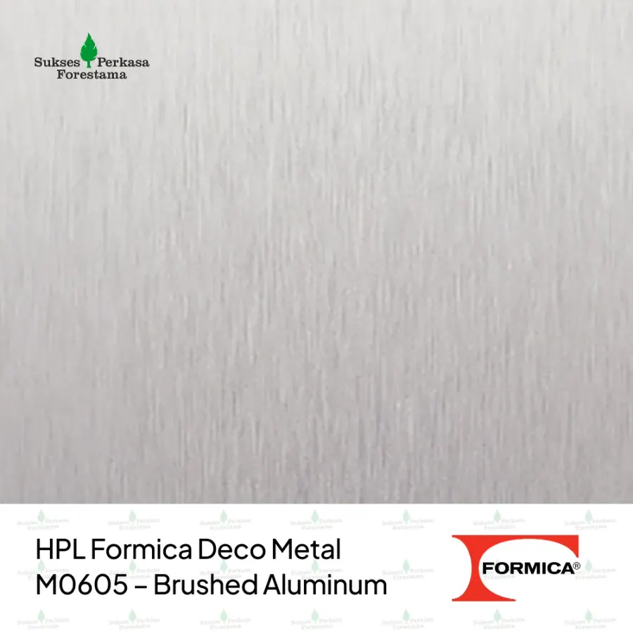 HPL Formica Deco Metal M0605 – Brushed Aluminum