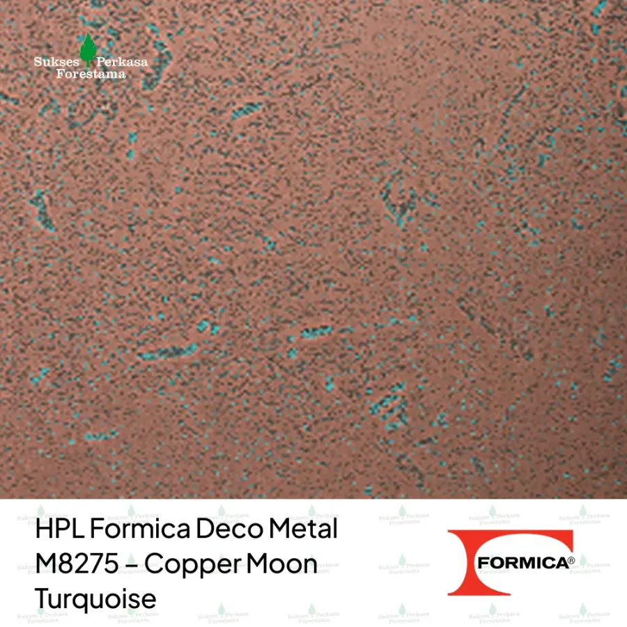 HPL Formica Deco Metal M8275 – Copper Moon Turquoise