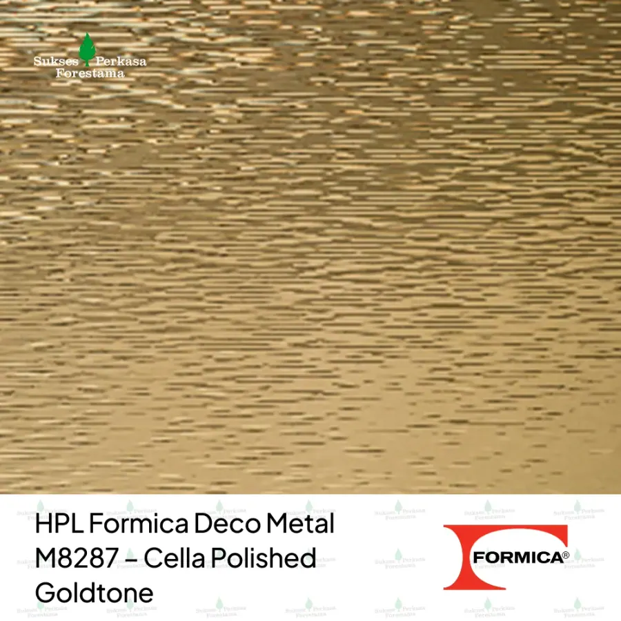 HPL Formica Deco Metal M8287 – Cella Polished Goldtone