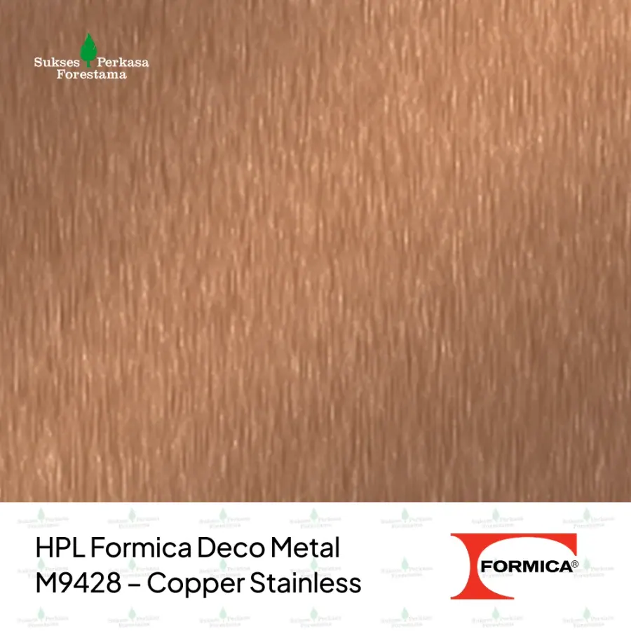 HPL Formica Deco Metal M9428 – Copper Stainless