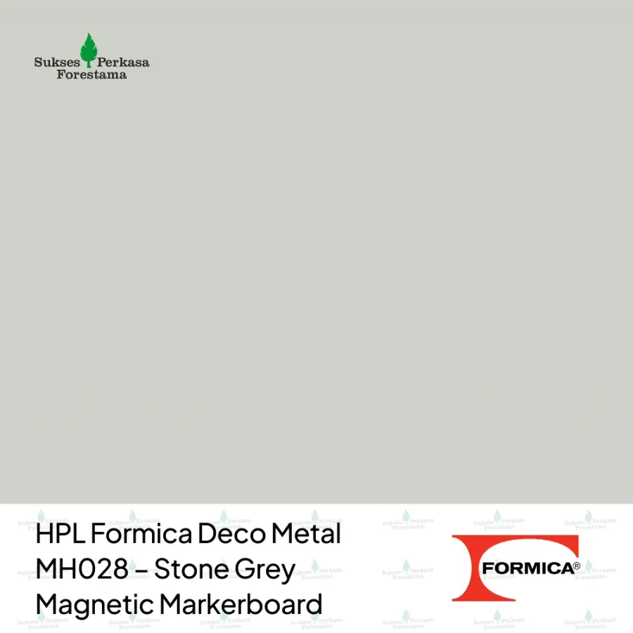 HPL Formica Deco Metal MH028 – Stone Grey Magnetic Markerboard