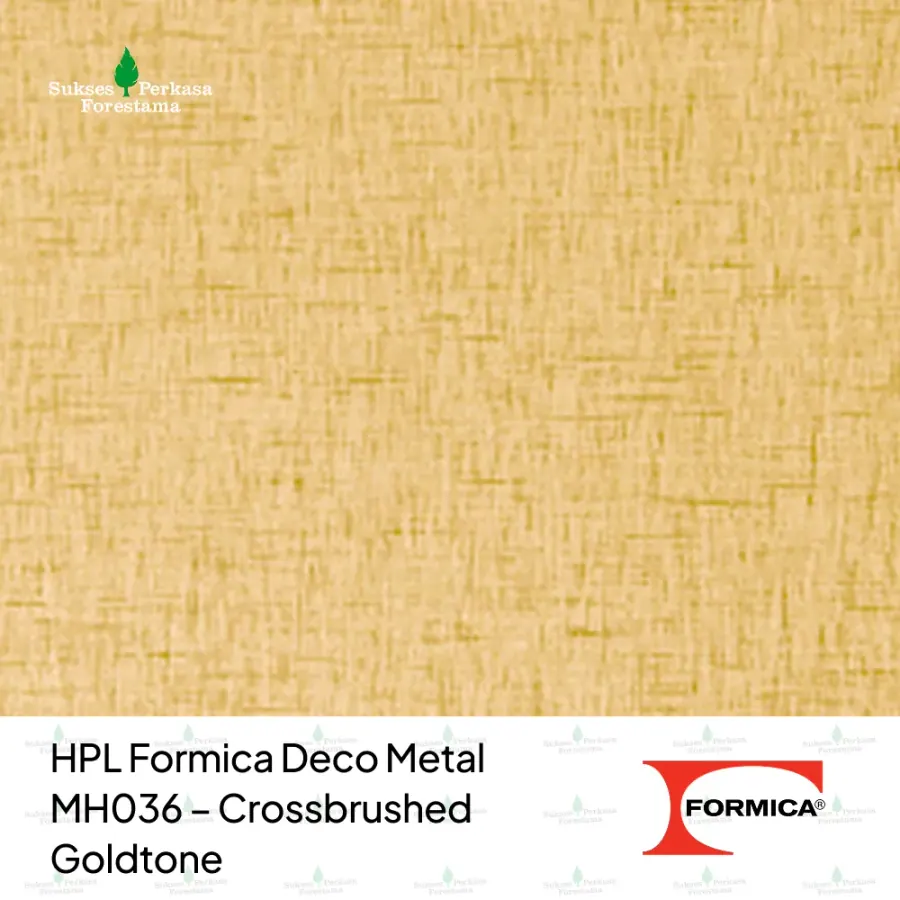 HPL Formica Deco Metal MH036 – Crossbrushed Goldtone