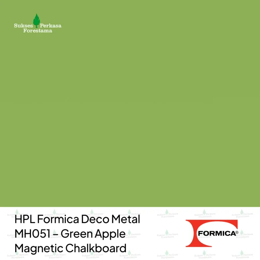 HPL Formica Deco Metal MH051 – Green Apple Magnetic Chalkboard