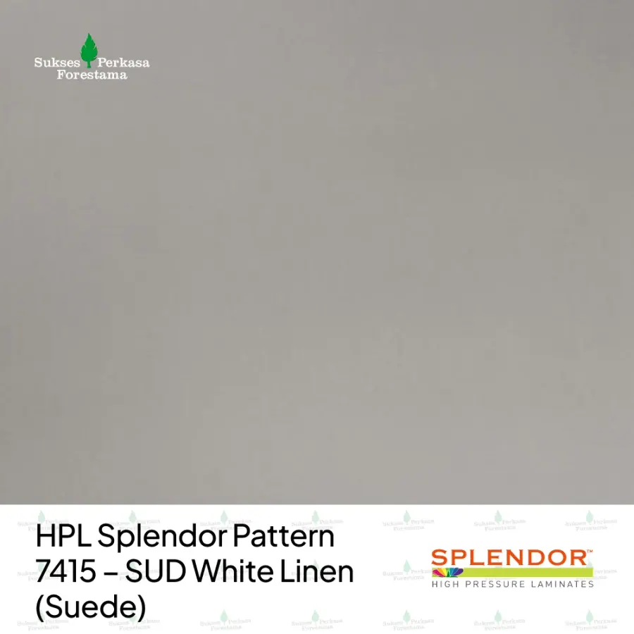 HPL Splendor Pattern 7415 – SUD White Linen (Suede)