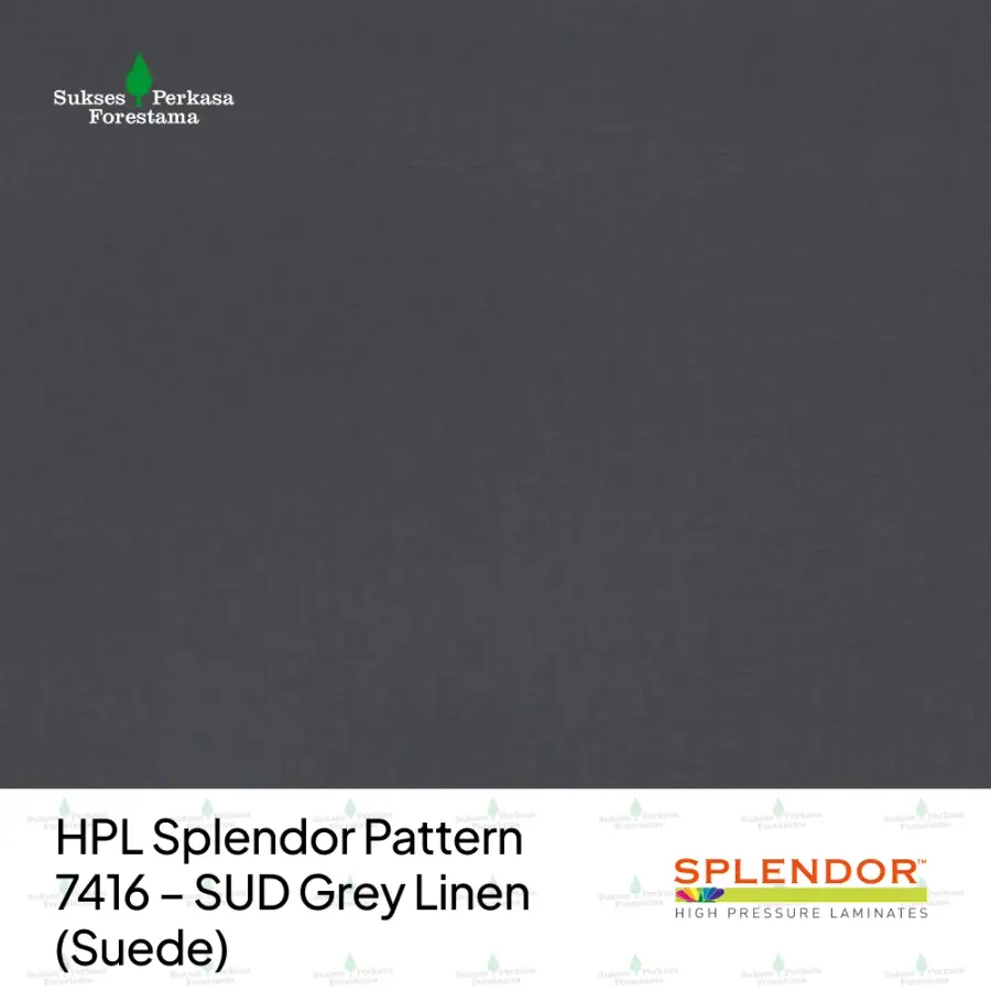 HPL Splendor Pattern 7416 – SUD Grey Linen (Suede)