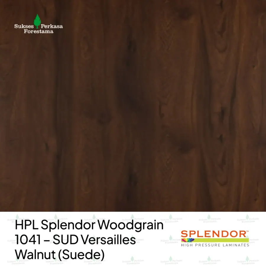 HPL Splendor Woodgrain 1041 – SUD Versailles Walnut (Suede)