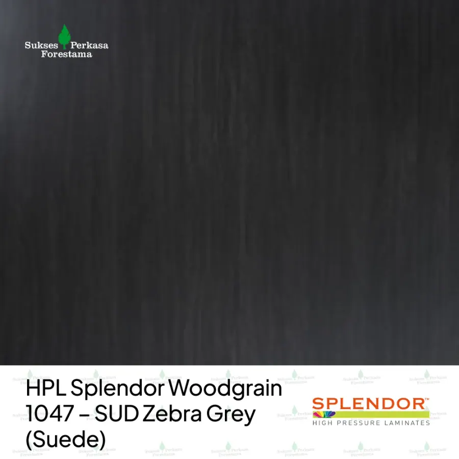 HPL Splendor Woodgrain 1047 – SUD Zebra Grey (Suede)