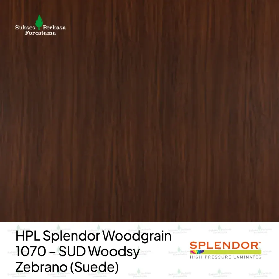 HPL Splendor Woodgrain 1070 – SUD Woodsy Zebrano (Suede)