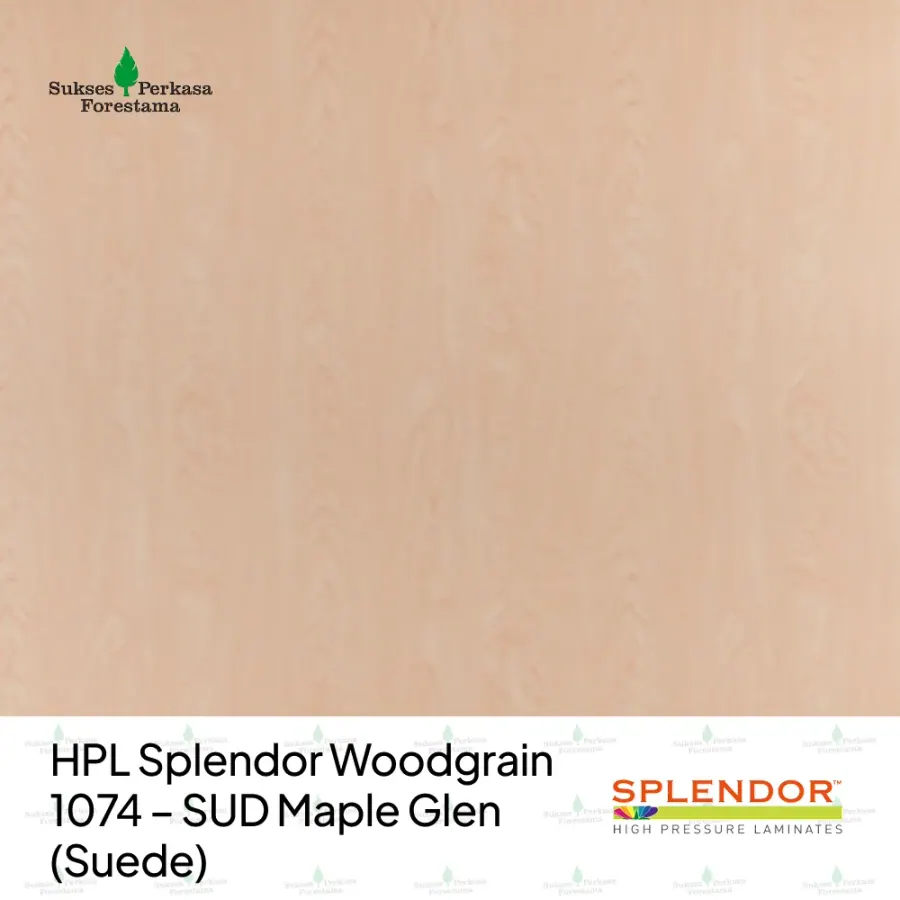 HPL Splendor Woodgrain 1074 – SUD Maple Glen (Suede)