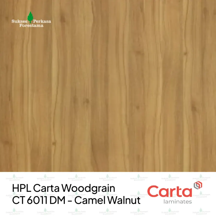 HPL Carta Woodgrain CT 6011 DM - Camel Walnut