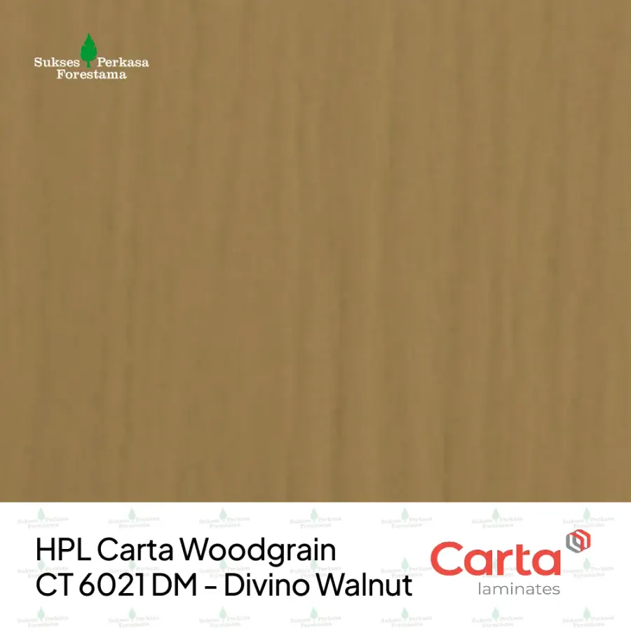 HPL Carta Woodgrain CT 6021 DM - Divino Walnut