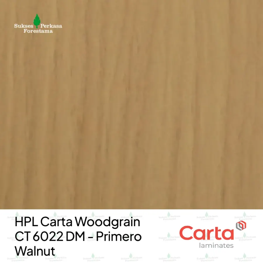 HPL Carta Woodgrain CT 6022 DM - Primero Walnut