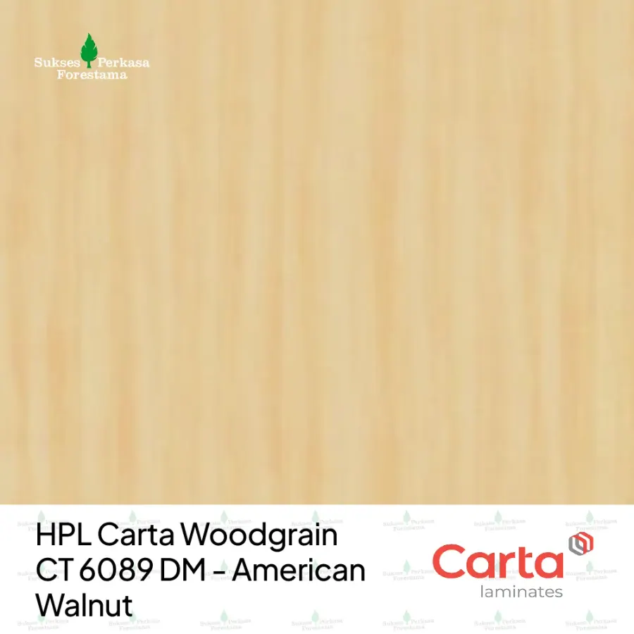 HPL Carta Woodgrain CT 6089 DM - American Walnut