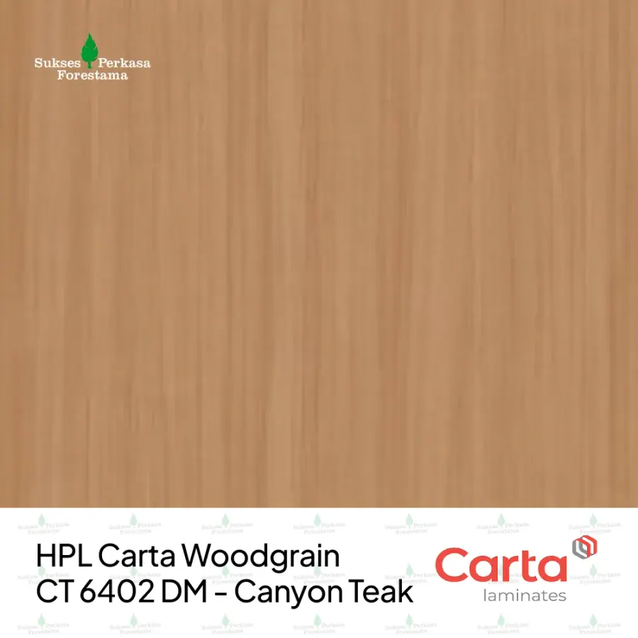 HPL Carta Woodgrain CT 6402 DM - Canyon Teak