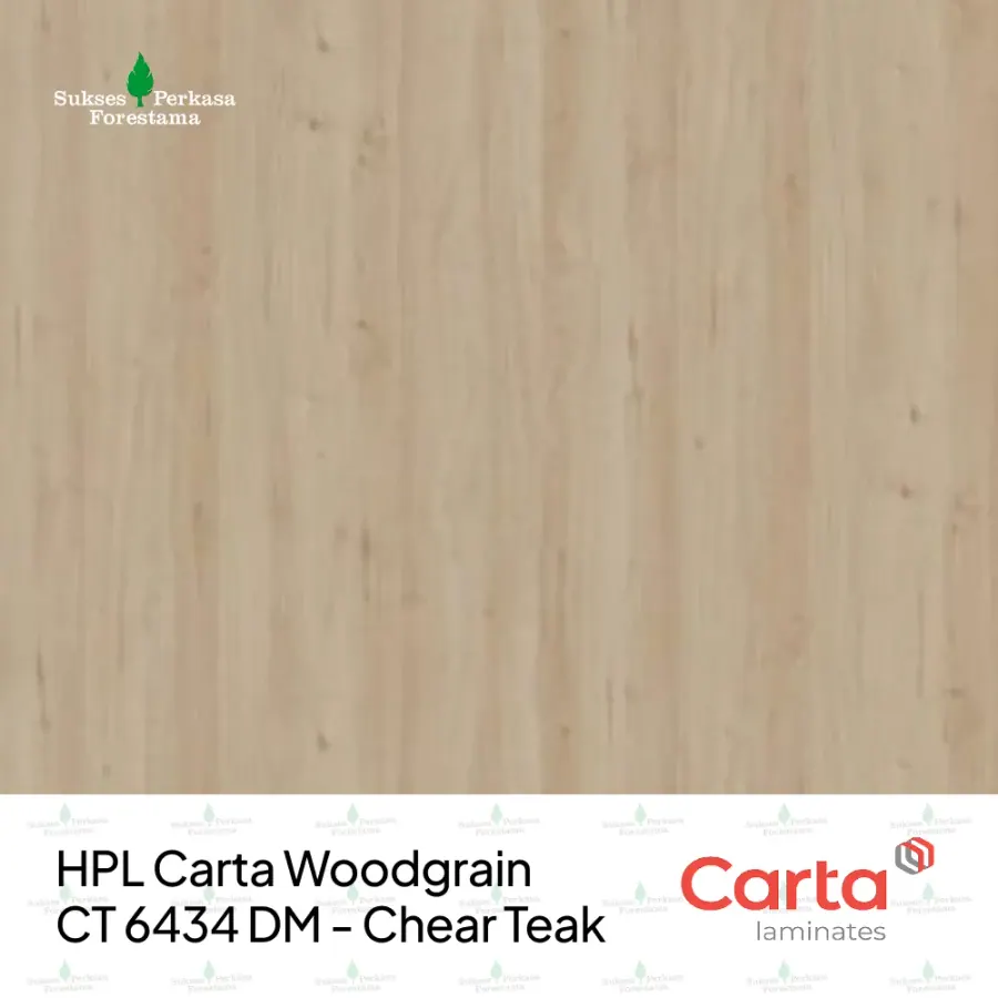 HPL Carta Woodgrain CT 6434 DM - Chear Teak