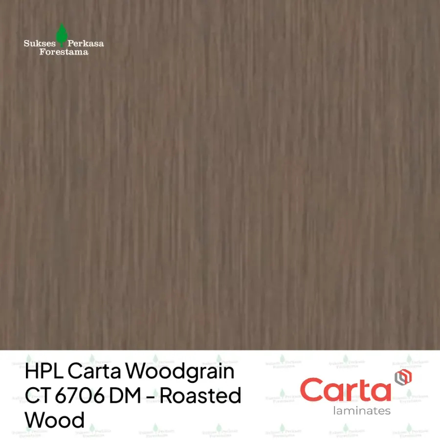 HPL Carta Woodgrain CT 6706 DM - Roasted Wood