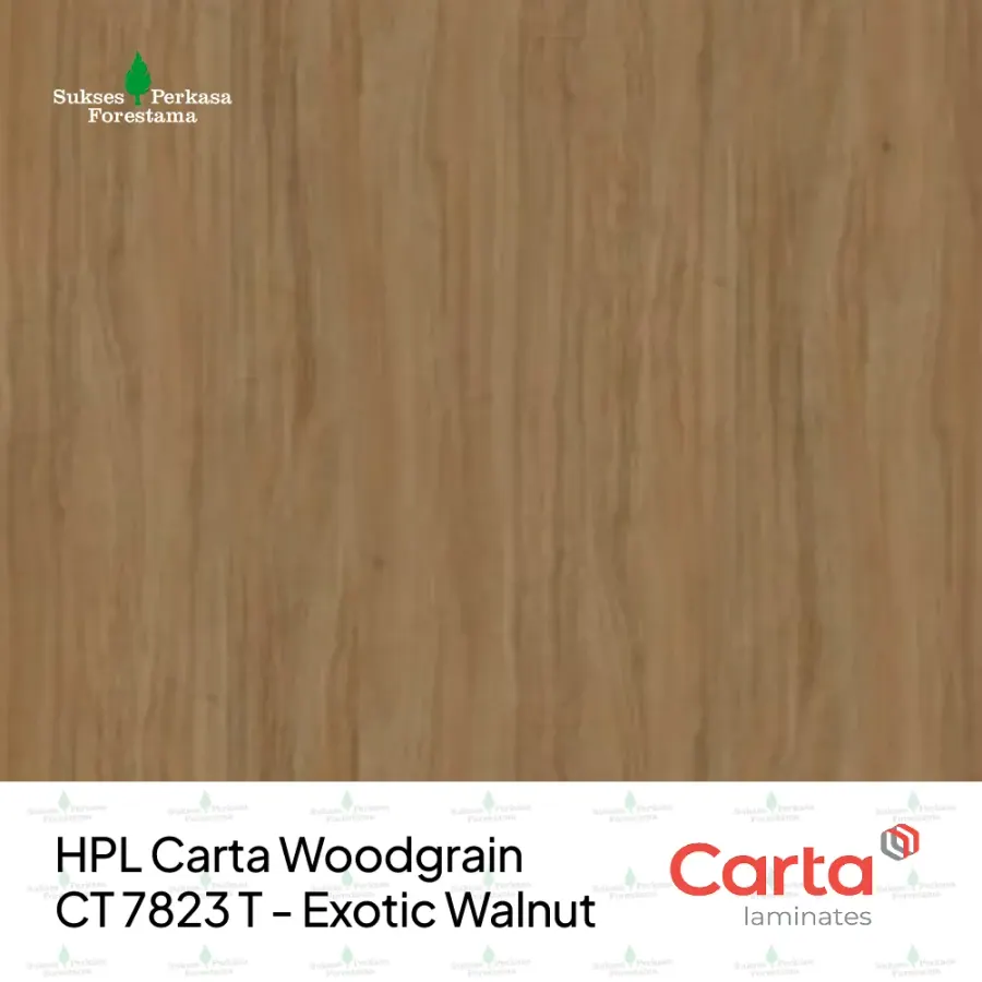 HPL Carta Woodgrain CT 7823 T - Exotic Walnut