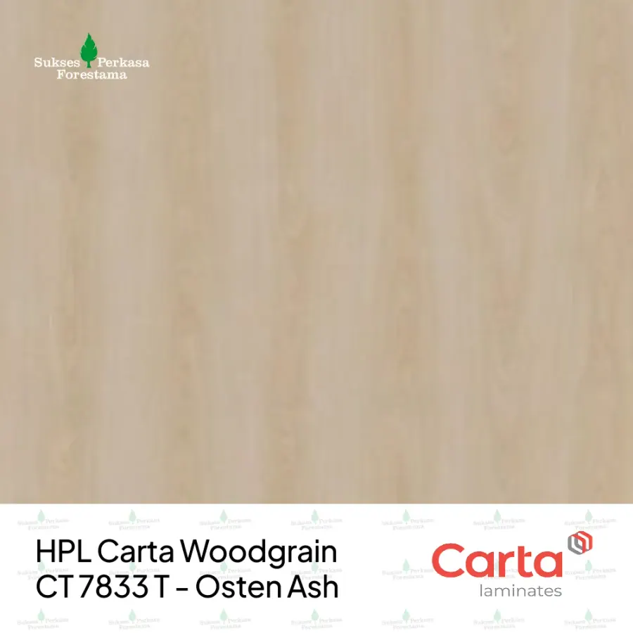 HPL Carta Woodgrain CT 7833 T - Osten Ash