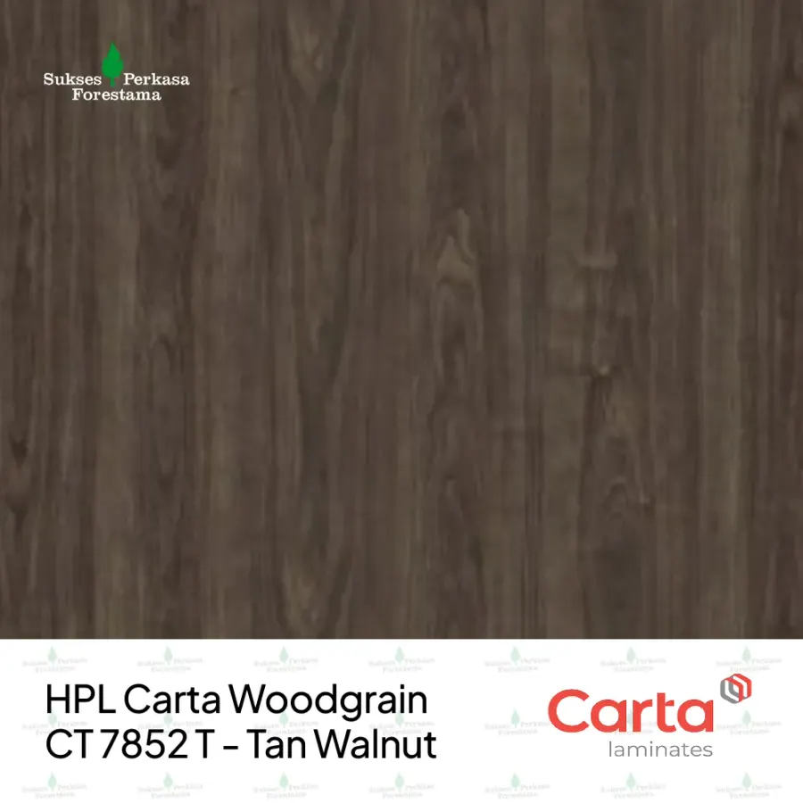 HPL Carta Woodgrain CT 7852 T - Tan Walnut