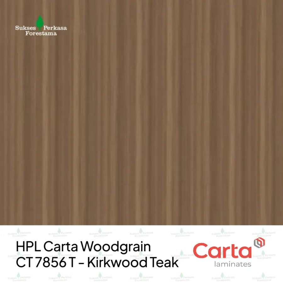 HPL Carta Woodgrain CT 7856 T - Kirkwood Teak