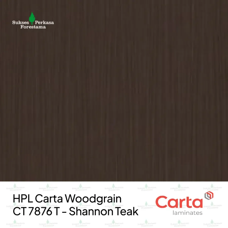 HPL Carta Woodgrain CT 7876 T - Shannon Teak
