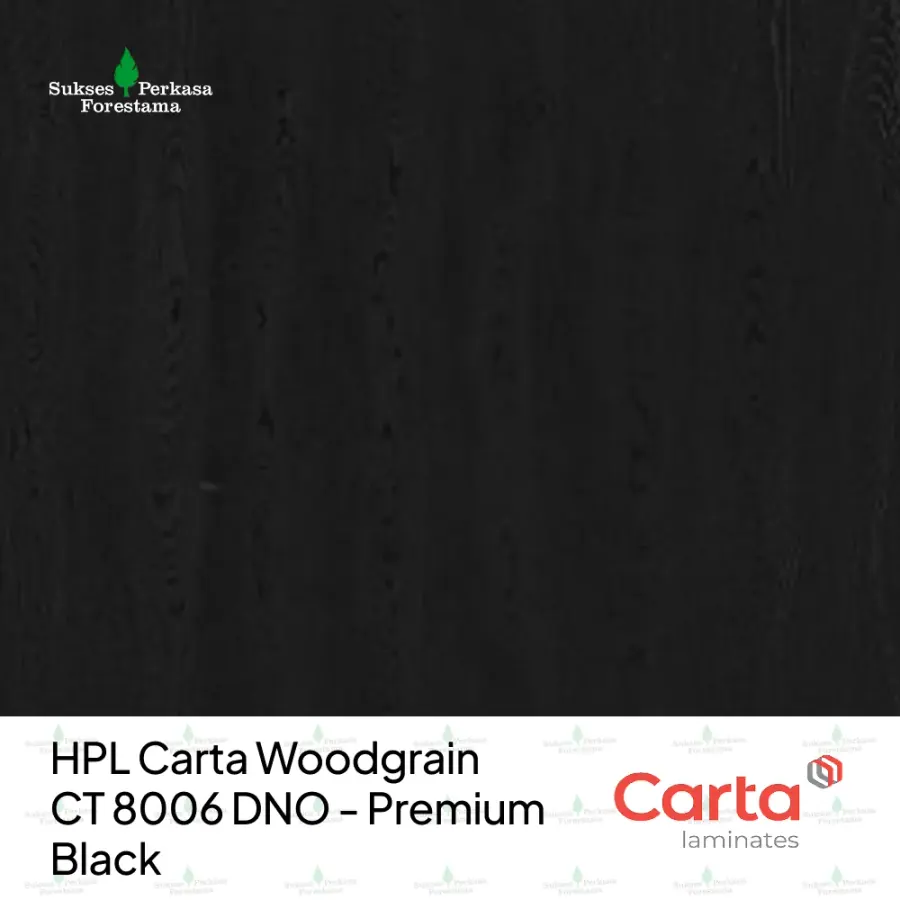 HPL Carta Woodgrain CT 8006 DNO - Premium Black