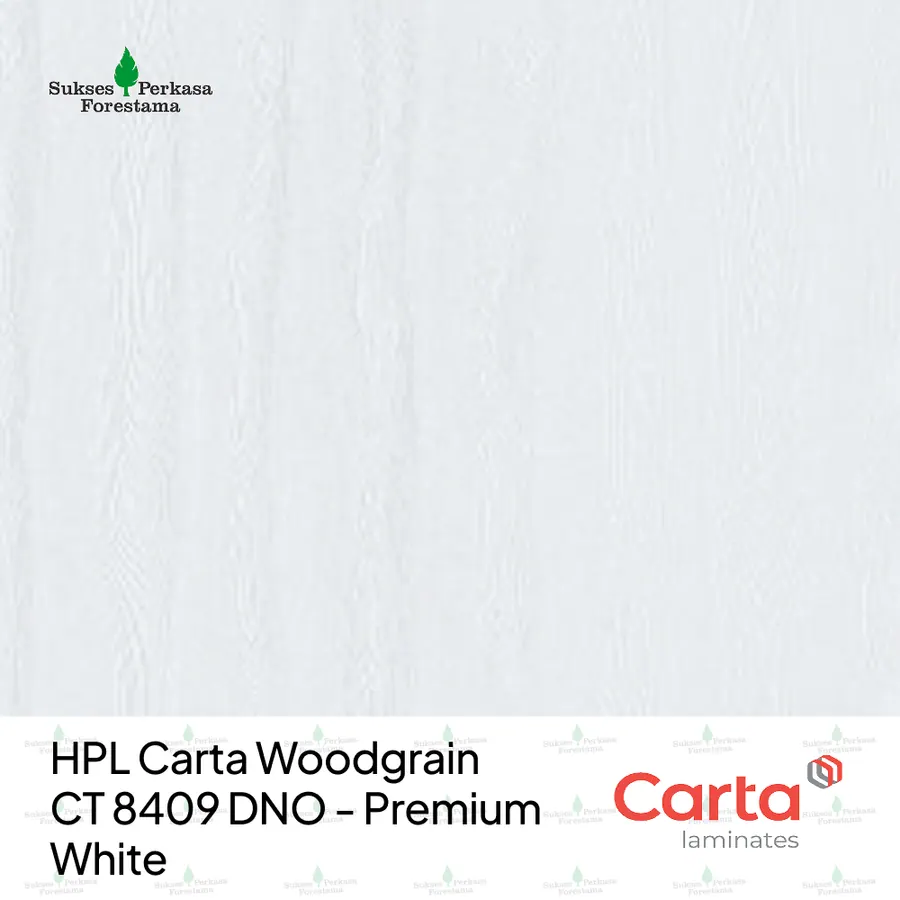 HPL Carta Woodgrain CT 8409 DNO - Premium White