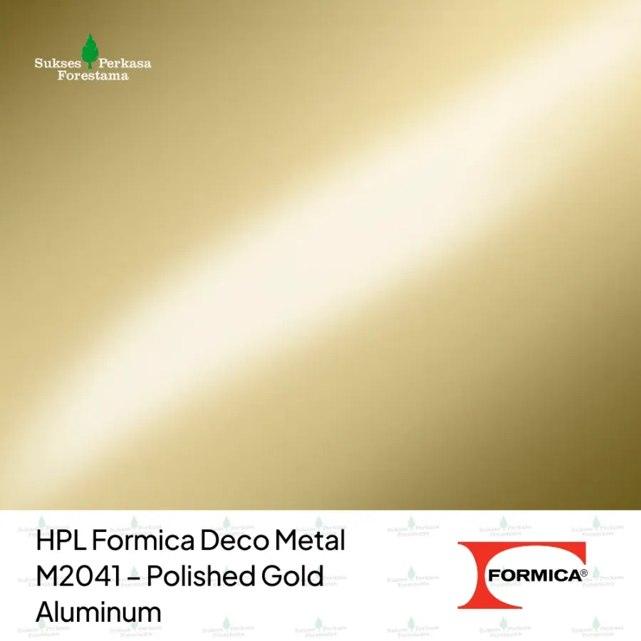 HPL Formica Deco Metal M2041 – Polished Gold Aluminum