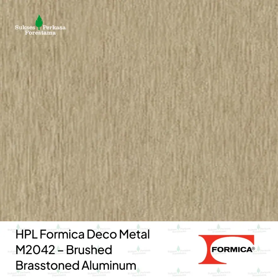HPL Formica Deco Metal M2042 – Brushed Brasstoned Aluminum