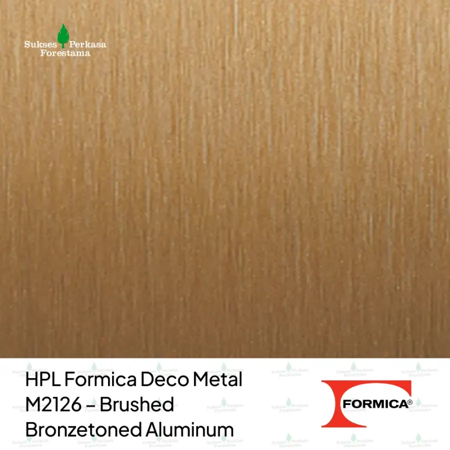 HPL Formica Deco Metal M2126 – Brushed Bronzetoned Aluminum