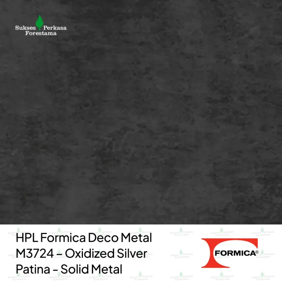 HPL Formica Deco Metal M3724 – Oxidized Silver Patina - Solid Metal