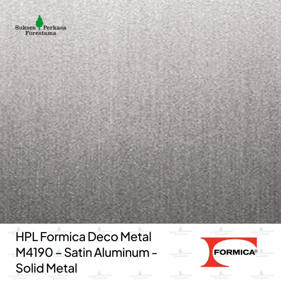 HPL Formica Deco Metal M4190 – Satin Aluminum - Solid Metal