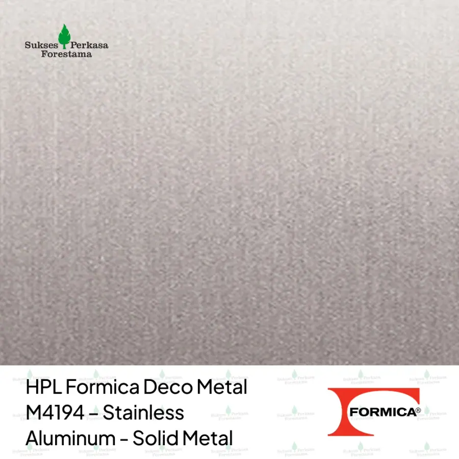 HPL Formica Deco Metal M4194 – Stainless Aluminum - Solid Metal