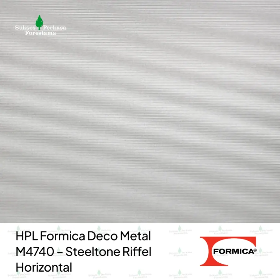 HPL Formica Deco Metal M4740 – Steeltone Riffel Horizontal