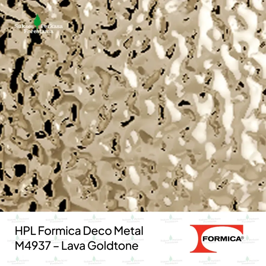 HPL Formica Deco Metal M4937 – Lava Goldtone