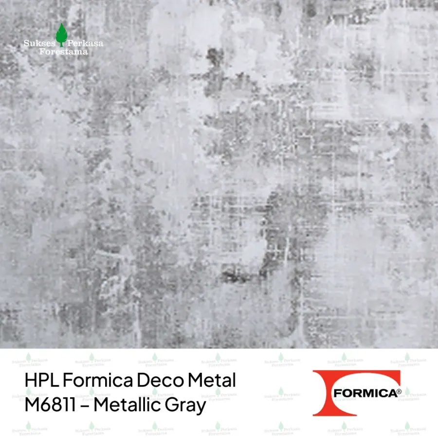HPL Formica Deco Metal M6811 – Metallic Gray