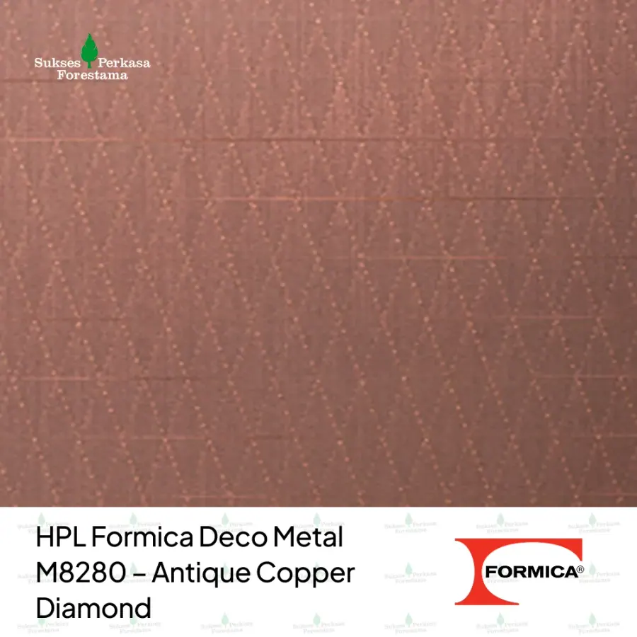 HPL Formica Deco Metal M8280 – Antique Copper Diamond
