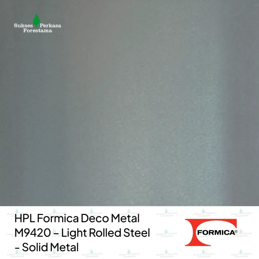 HPL Formica Deco Metal M9420 – Light Rolled Steel - Solid Metal