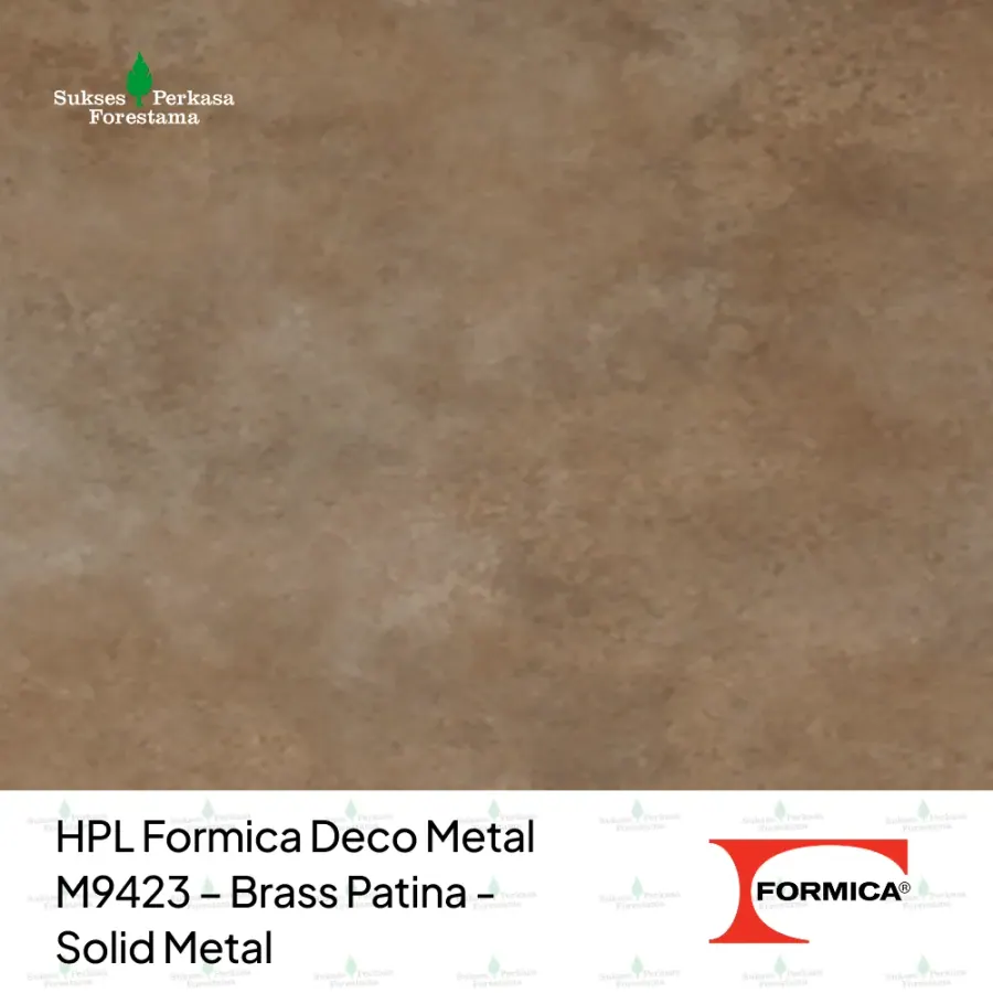HPL Formica Deco Metal M9423 – Brass Patina - Solid Metal