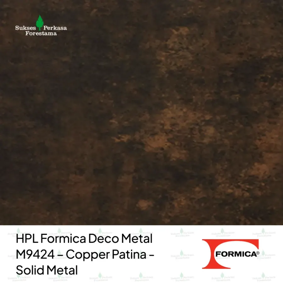 HPL Formica Deco Metal M9424 – Copper Patina - Solid Metal