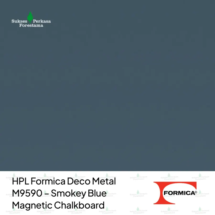 HPL Formica Deco Metal M9590 – Smokey Blue Magnetic Chalkboard