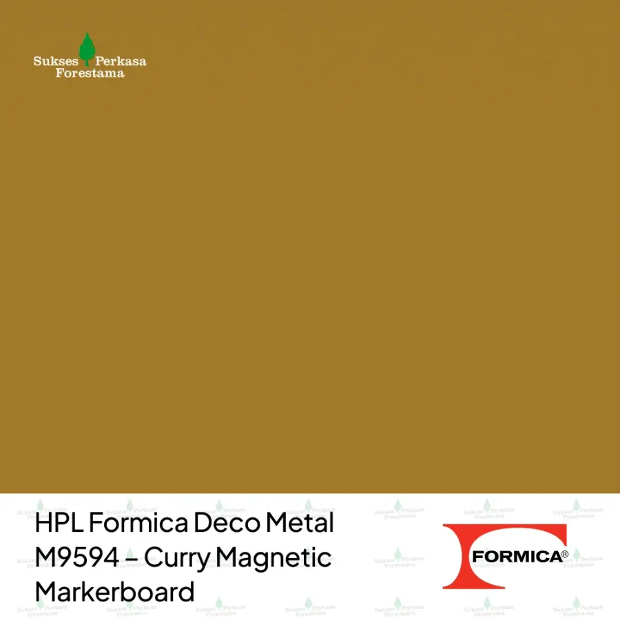 HPL Formica Deco Metal M9594 – Curry Magnetic Markerboard