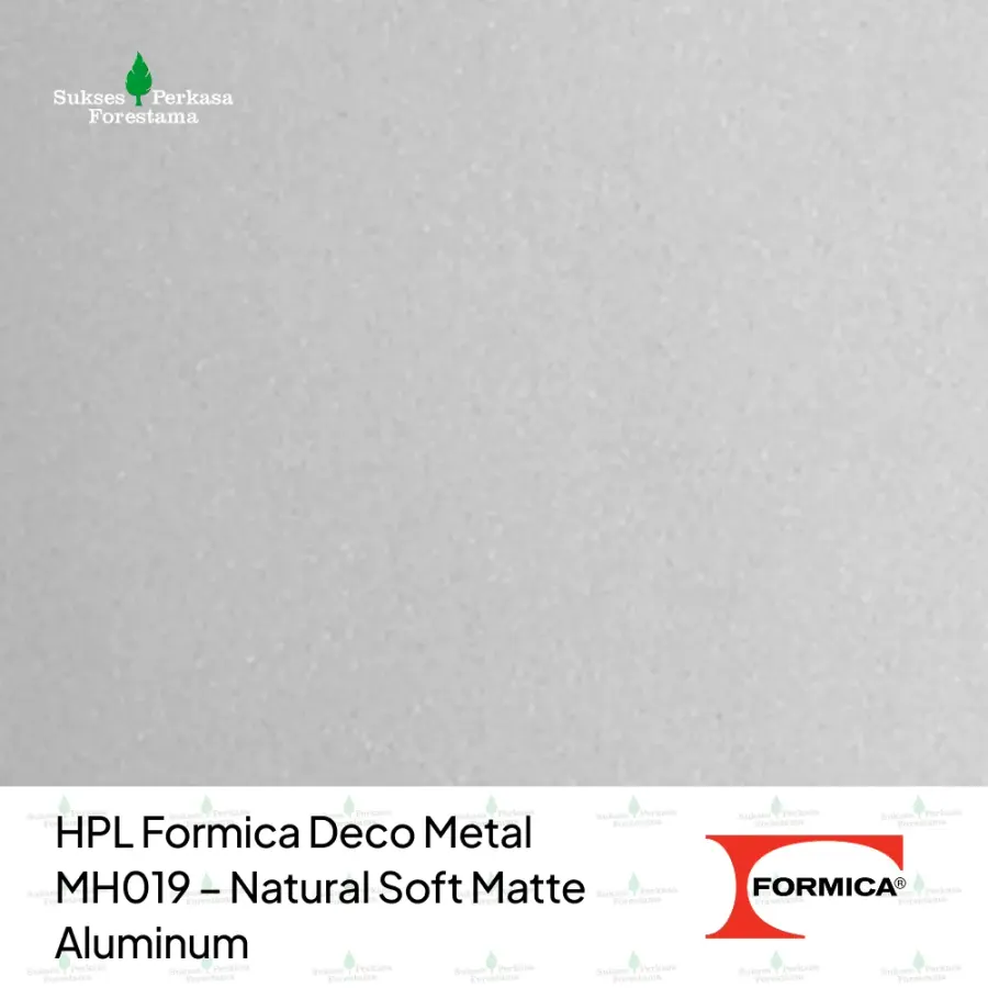 HPL Formica Deco Metal MH019 – Natural Soft Matte Aluminum