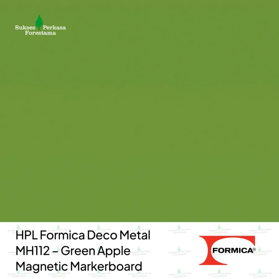 HPL Formica Deco Metal MH112 – Green Apple Magnetic Markerboard