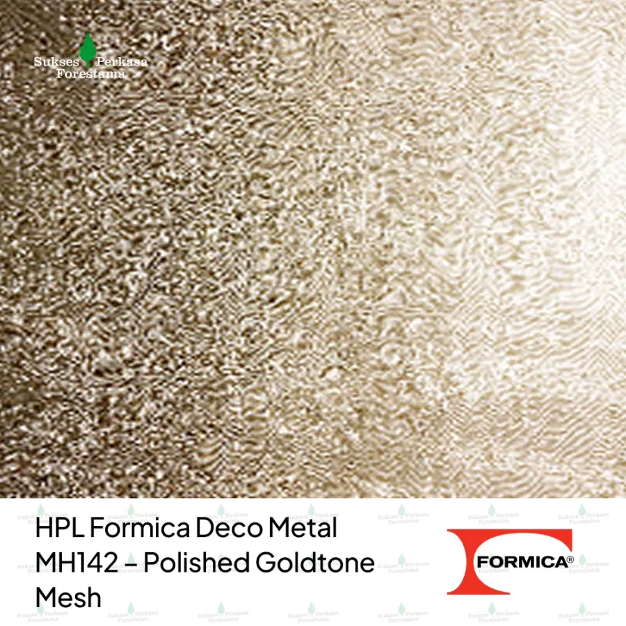 HPL Formica Deco Metal MH142 – Polished Goldtone Mesh