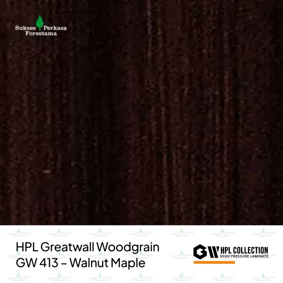 HPL Greatwall Woodgrain GW 413 – Walnut Maple