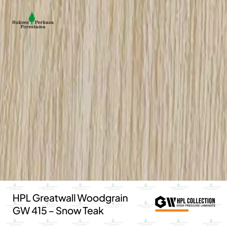 HPL Greatwall Woodgrain GW 415 – Snow Teak