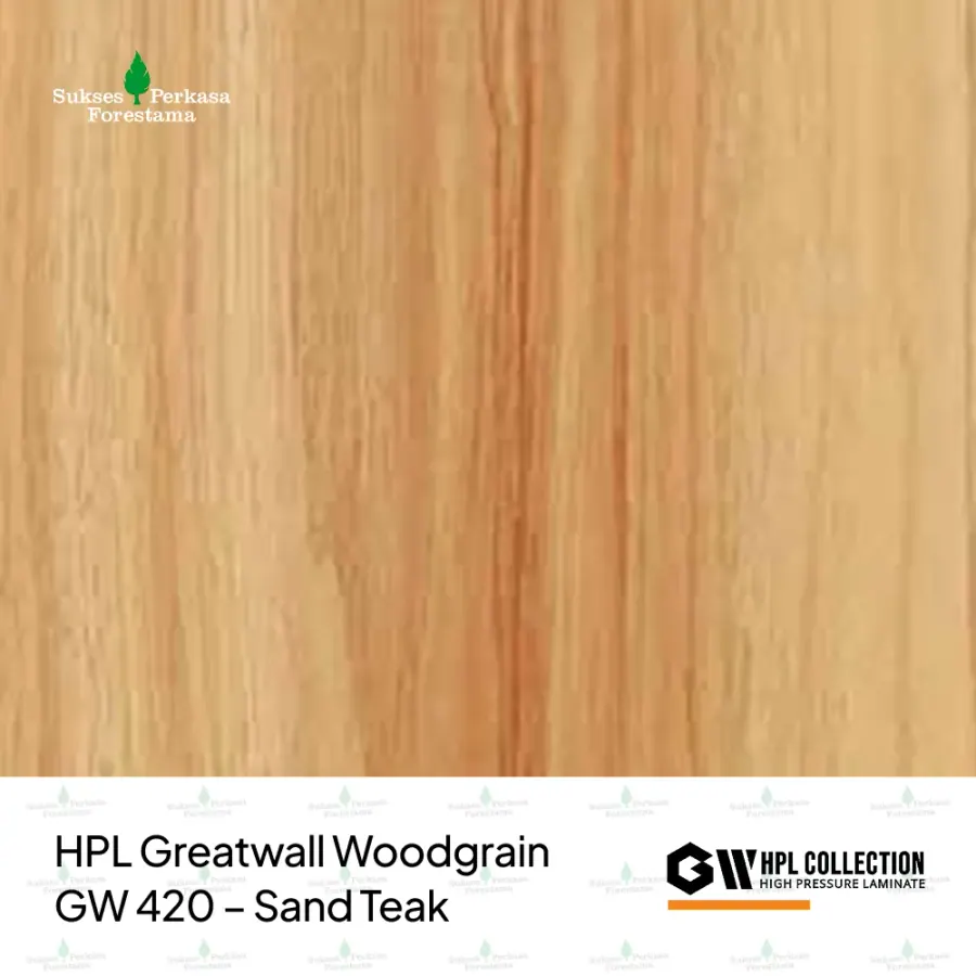 HPL Greatwall Woodgrain GW 420 – Sand Teak